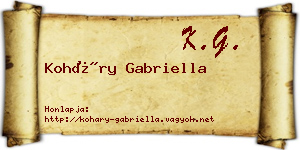 Koháry Gabriella névjegykártya